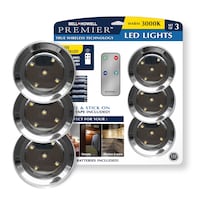 As Seen On TV Bell + Howell Wireless Chrome Puck Lights Composite_or_Mixed