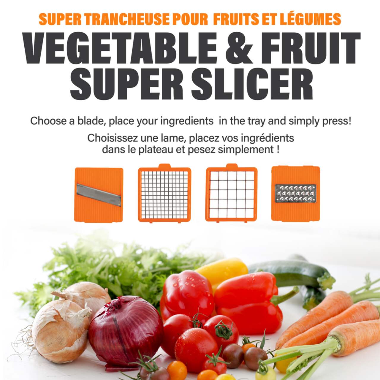 Rape à légumes manuelle Super Shred 2000 en boîte rouge blanche