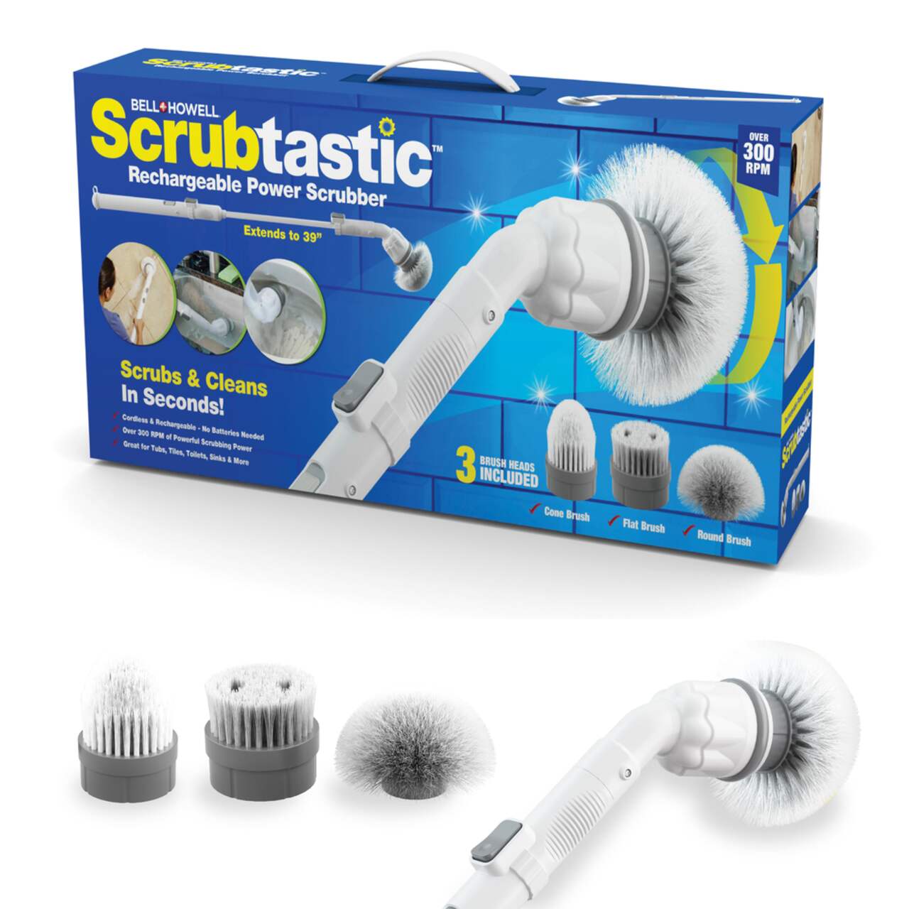 As Seen On TV Scrubtastic Rechargeable Power Scrubber Brush