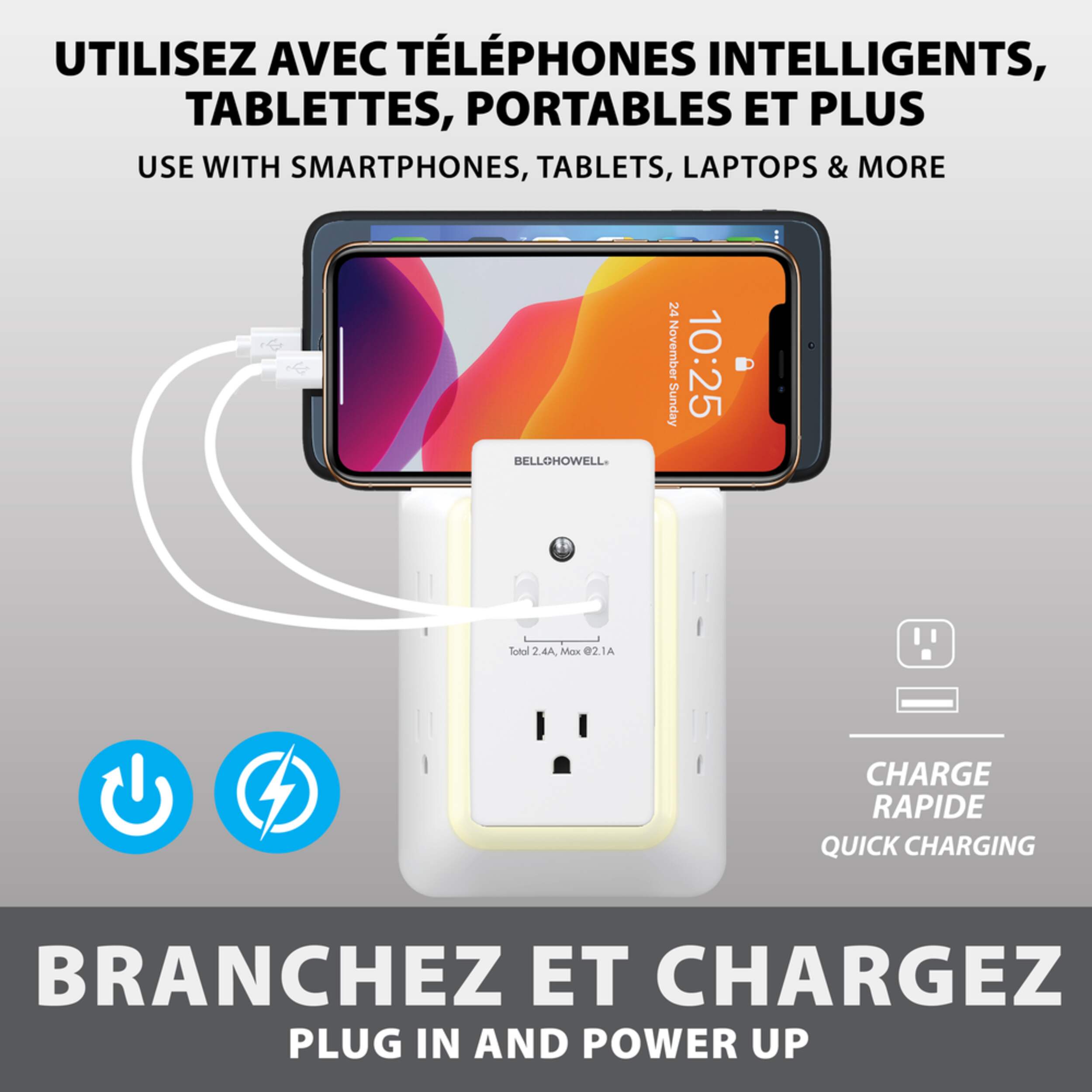 Bell & Howell 7Device Wall Power Adapter Canadian Tire