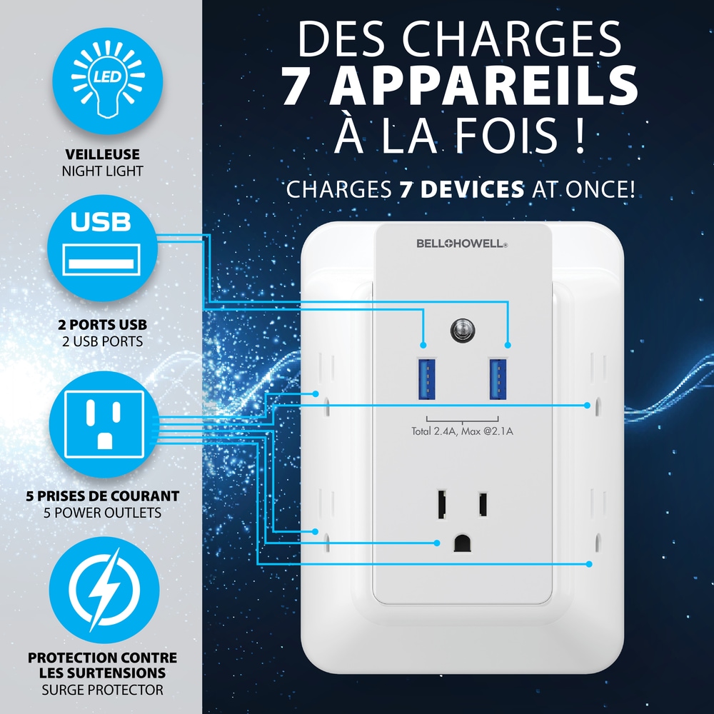 Bell & Howell 7Device Wall Power Adapter Canadian Tire
