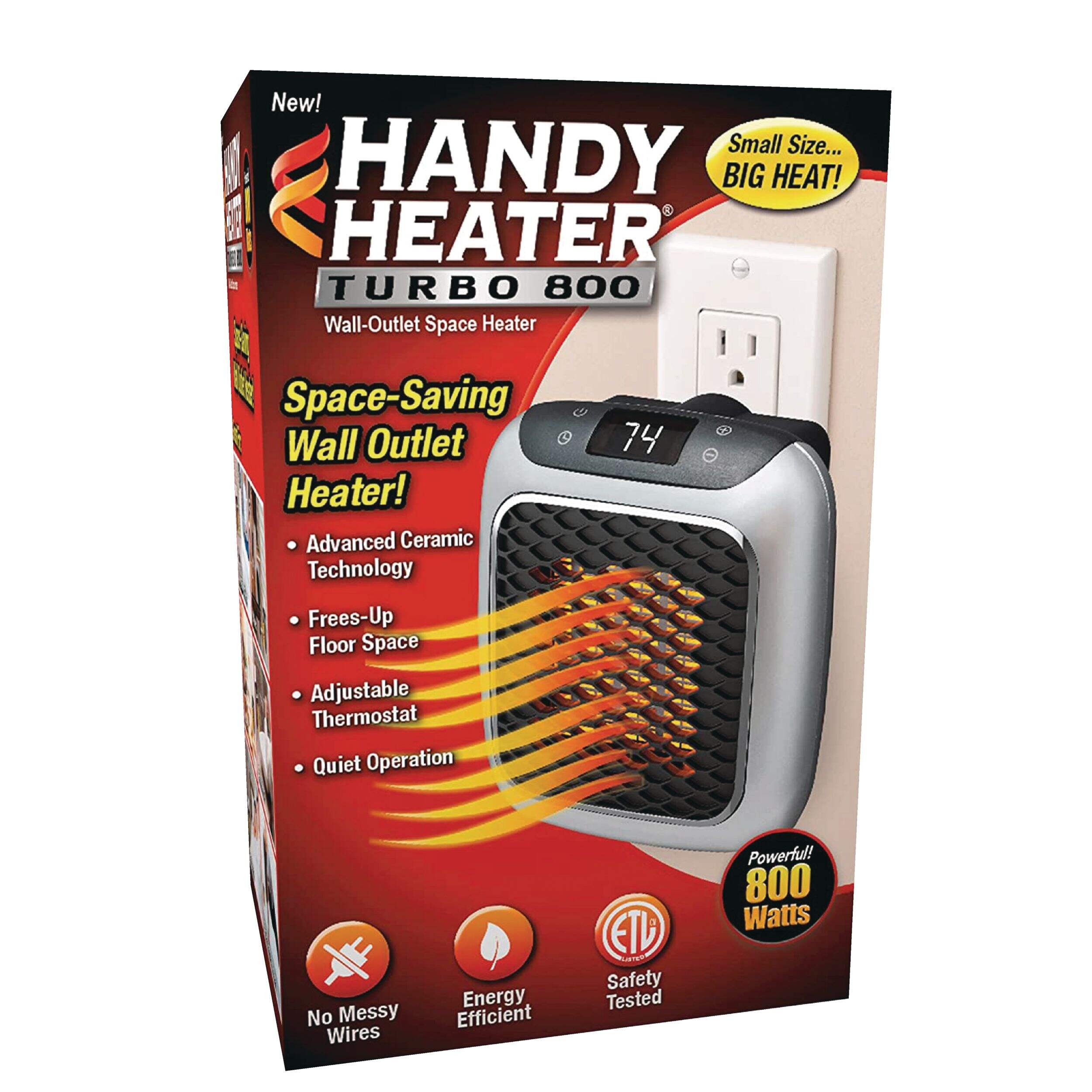 As Seen On TV Handy Heater Turbo 800 Space Heater Front_Three_Fourths_Angled_Right