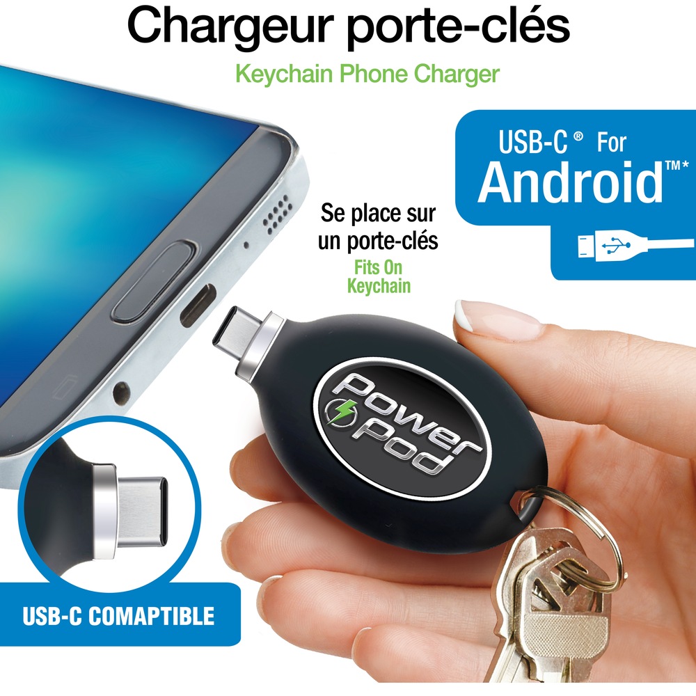 As Seen On TV Power Pod Charging Key Chain, Android Canadian Tire