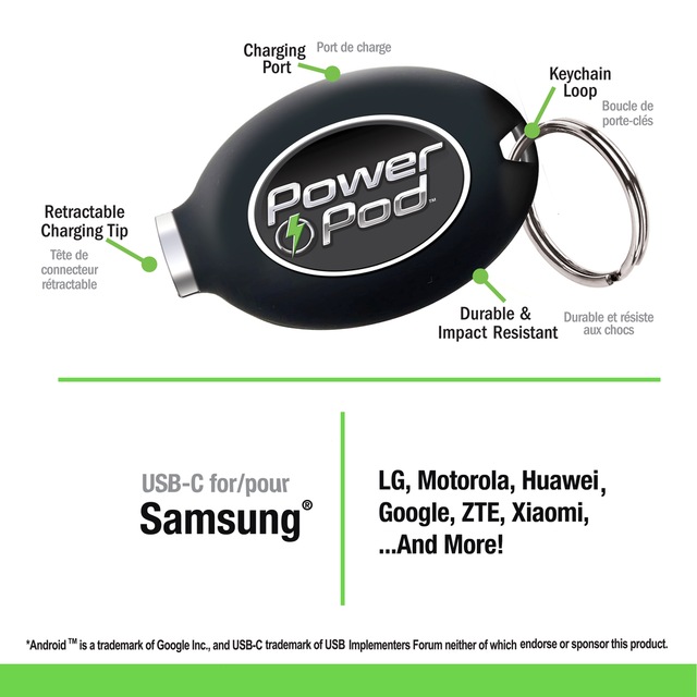 As Seen On TV Power Pod Charging Key Chain, Android Canadian Tire