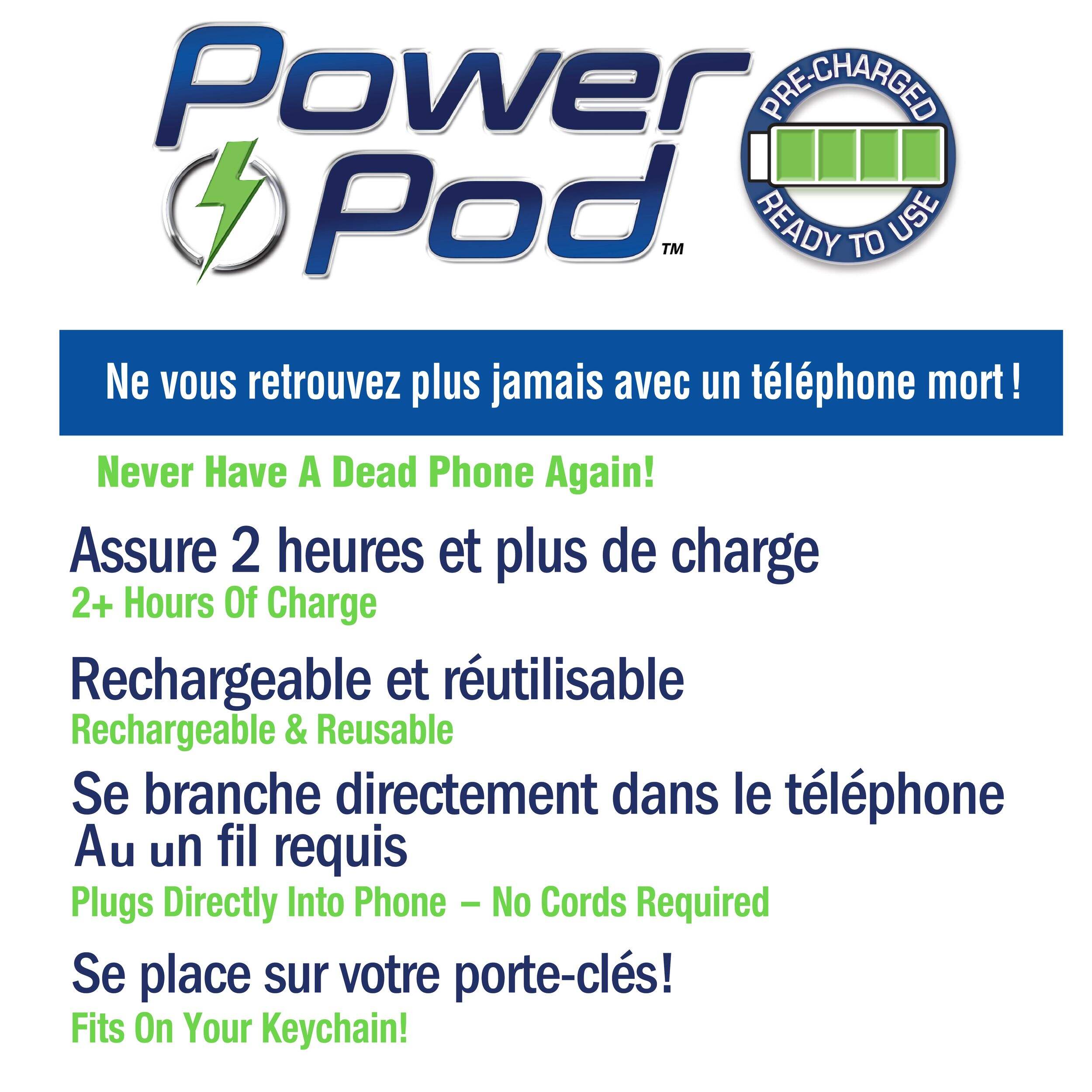 As Seen On TV Power Pod Charging Key Chain, Android Canadian Tire