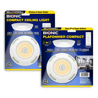 Plafonnier compact Bell & Howell Bionic, Comme à la télé Front_Flat