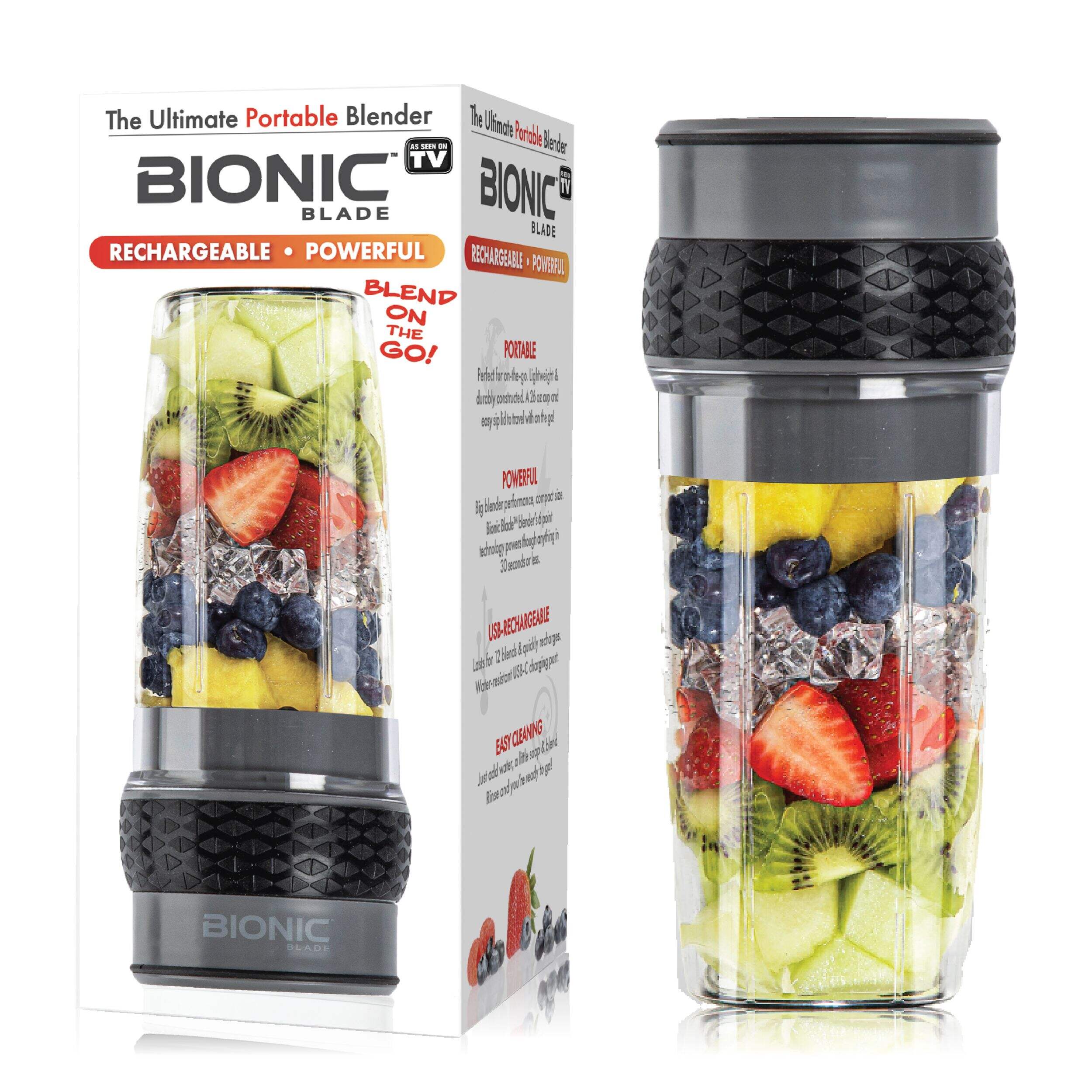 As Seen On TV Bionic Blade Cordless Blender with Rechargeable USB Battery Composite_or_Mixed