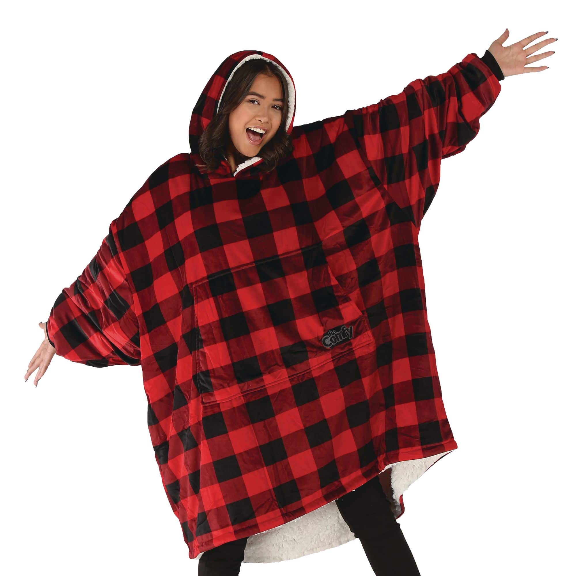 Comfy Wearable Oversized Hoodie Adult Kids Toddles Blanket_