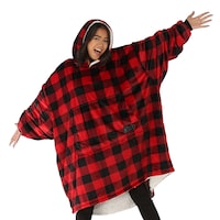 The Comfy Original Oversized Wearable Blanket, Dark Grey, Adult Front_Flat