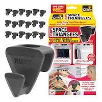 As Seen On TV Ruby Space Saver Triangles, Black, 18-pk