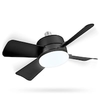OB Socket Ceiling Fan LED Light with Smart Remote Control Front_Three_Fourths_Angled_Right