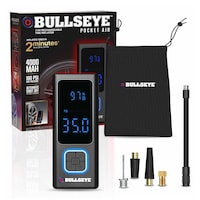As Seen On TV Bullseye Pocket Air 7.4V Digital Portable Rechargeable Tire Inflator, Black Composite_or_Mixed