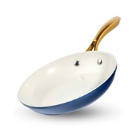 OB Steel Natural Collection Nonstick Fry Pan, Dishwasher-safe, 10-in Front_Angled_Left