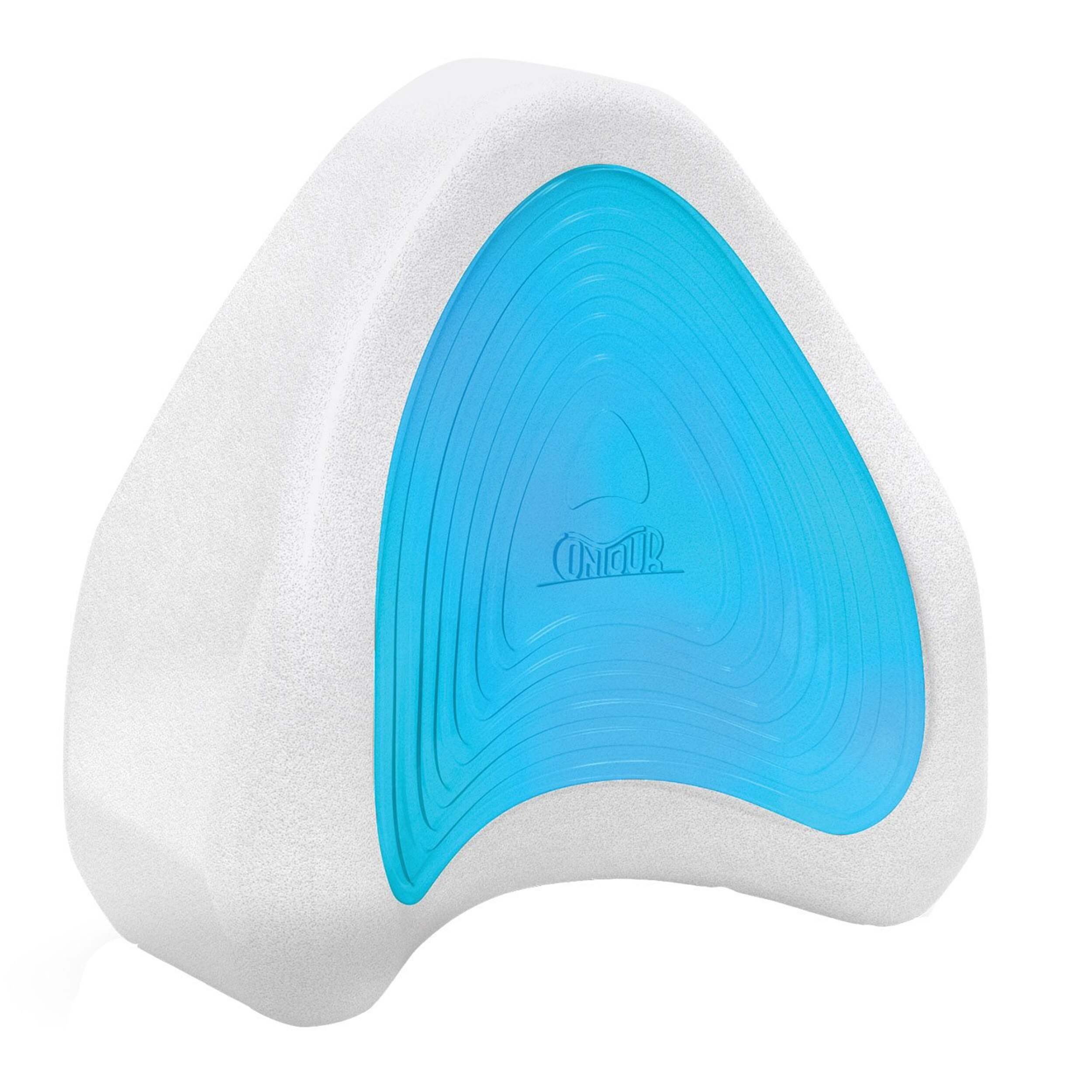 Contour Patented Heart Shaped Cervical Leg Pillow with Cooling Gel Insert Front_Angled_Right