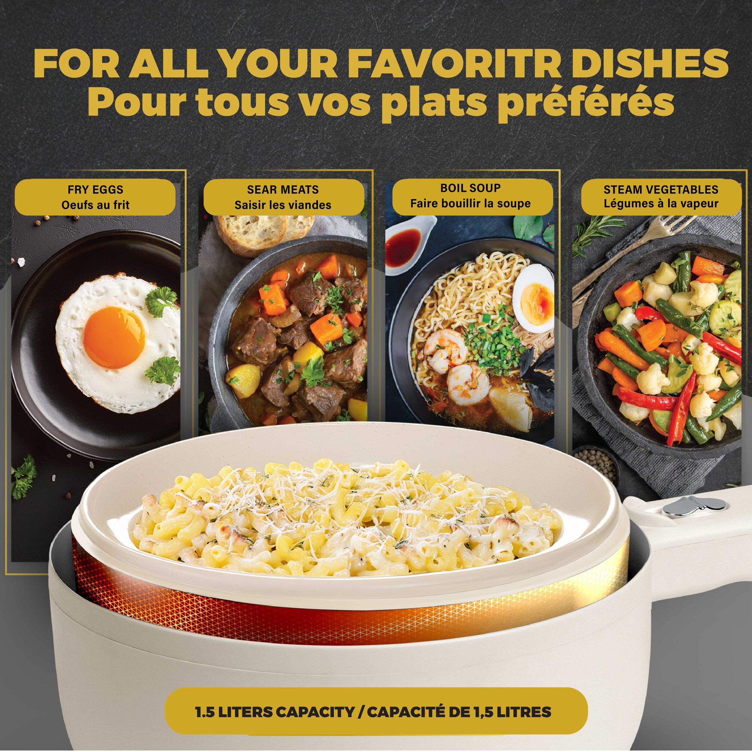 As Seen On TV Ceramax Electric Cooker, Non-stick, 1.5-L Capacity Front_Flat