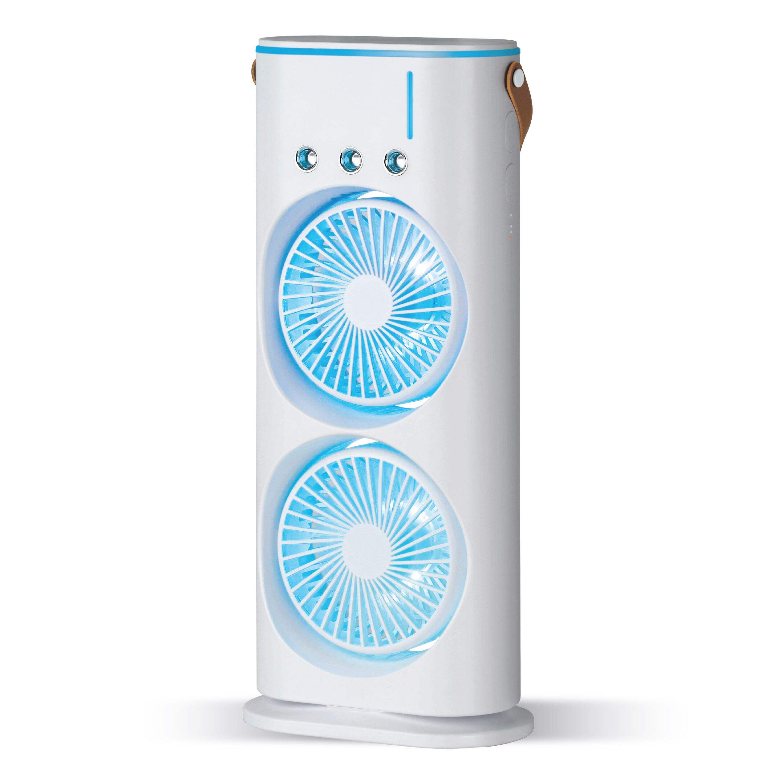 Bell and Howell Aqua Breeze Rechargeable LED Fan with Remote Control Front_Angled_Right