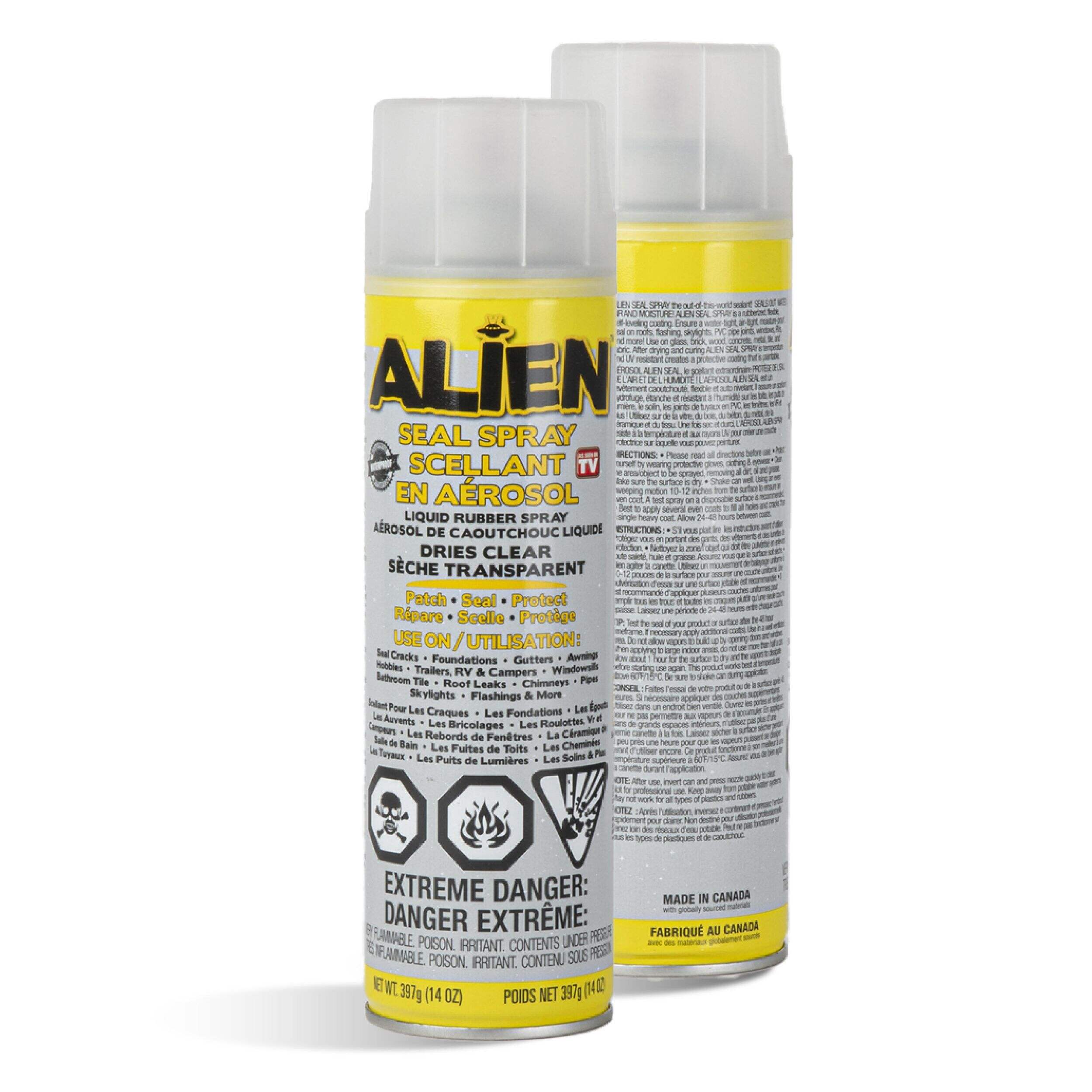 Aérosol de caoutchouc Alien étanche, comme à la télé, transparent, 14 oz Composite_or_Mixed