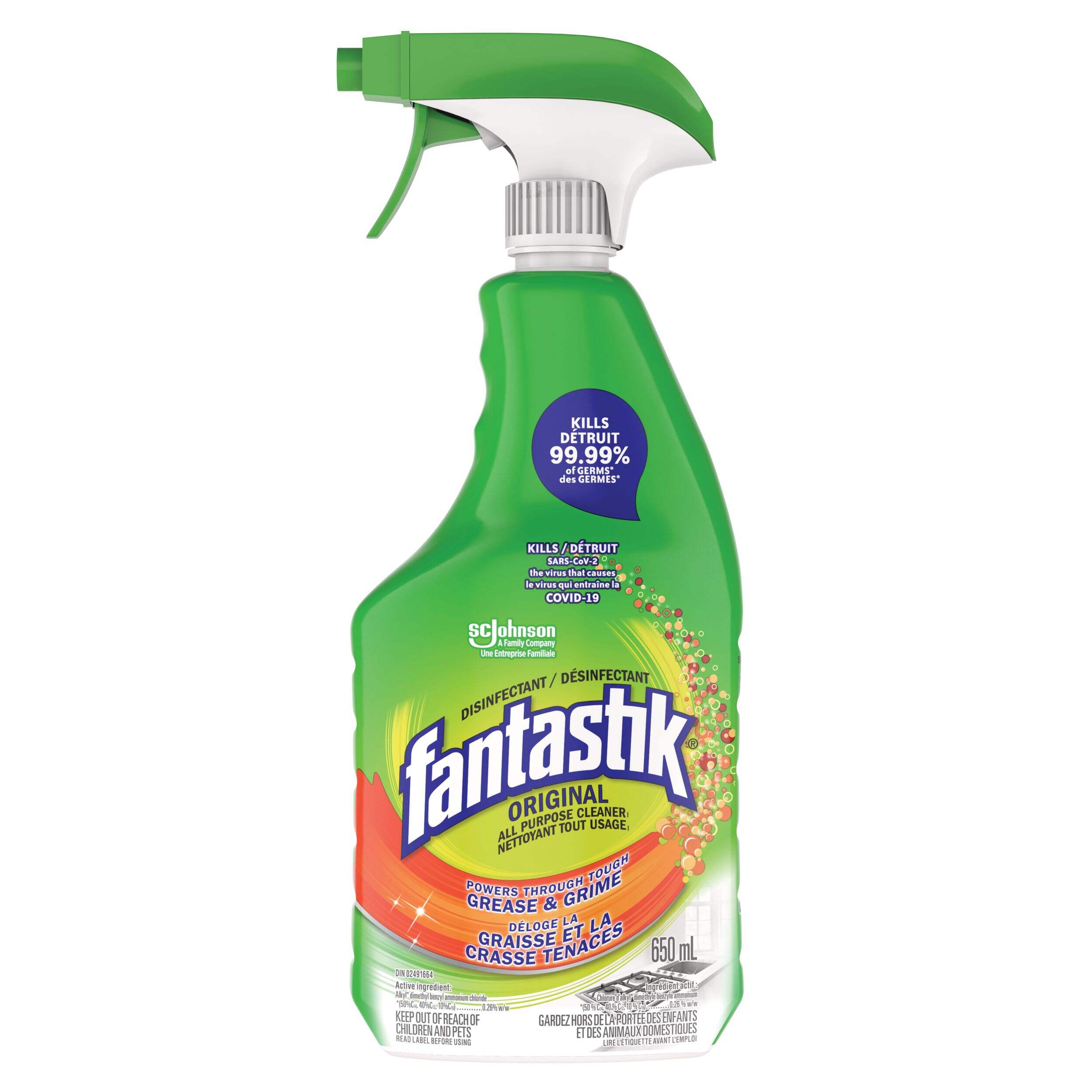 Fantastik Original All-Purpose Disinfectant Cleaner, Citrus Scent, 650 ...