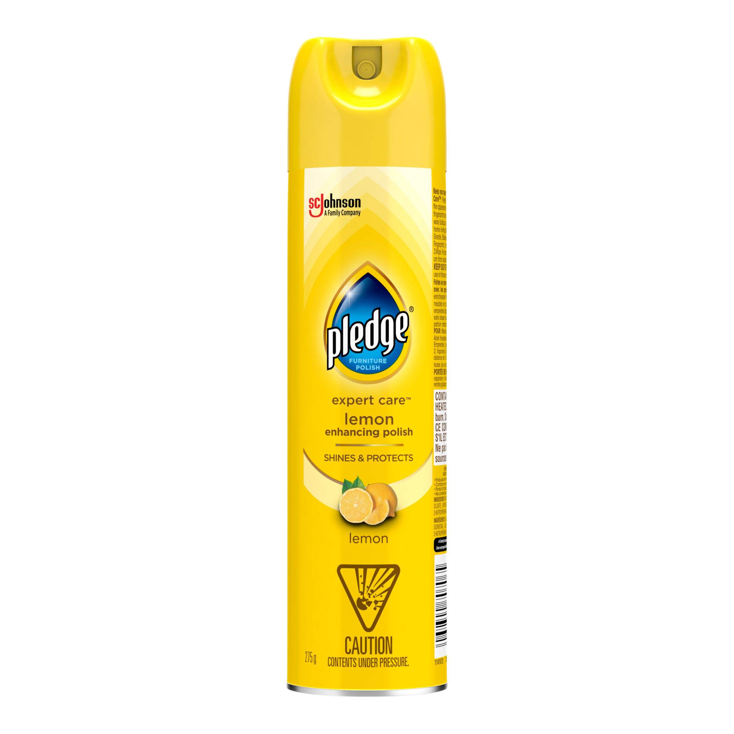 Pledge Lemon Furniture Polish,275-g Front_Flat