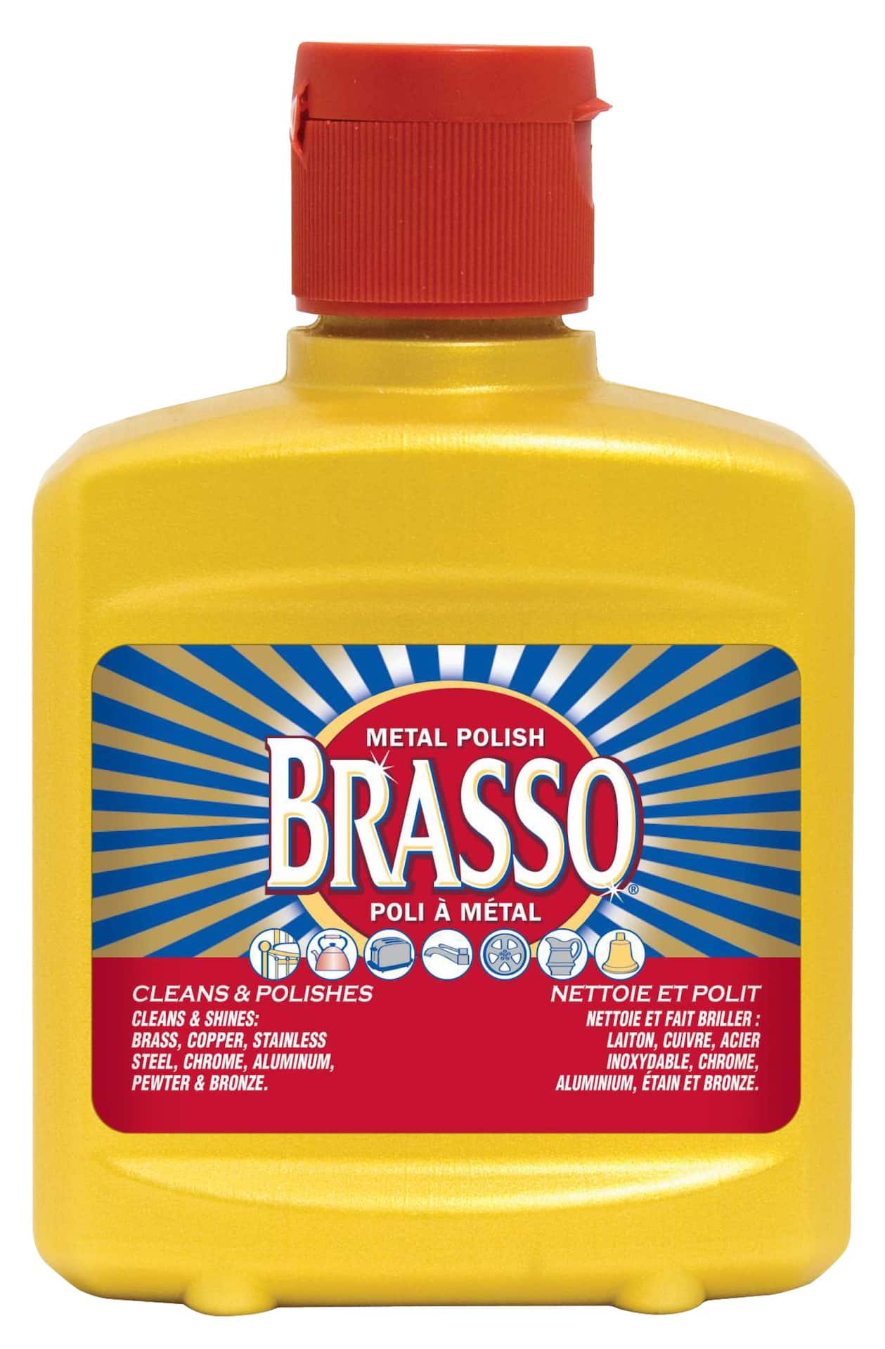 Brasso Metal Polish, 8oz Bottle for Brass, Copper, Stainless, Chrome,  Aluminum, Pewter & Bronze