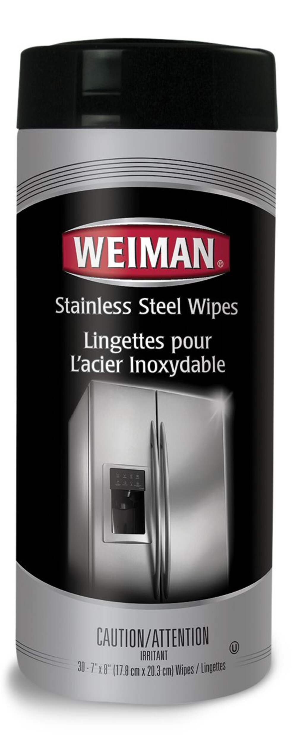 Lingettes nettoyantes et protectrices pour acier inoxydable Weiman, 30 lingettes Front_Flat