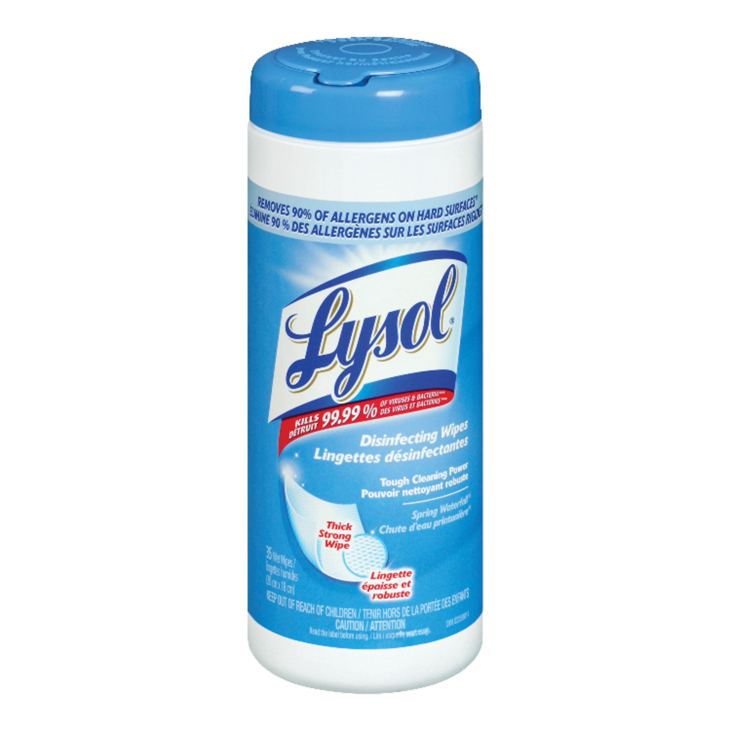 Lysol Disinfecting Surface Wipes, Spring Waterfall, 35 wipes Front_Elevated