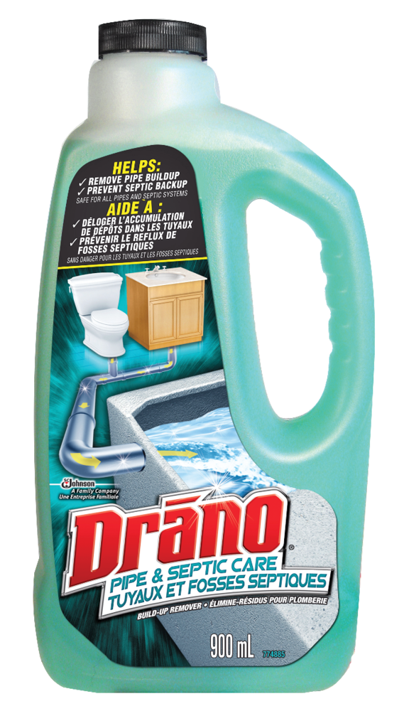 Drano Pipe & Septic Care Drain Buildup Remover & Cleaner, 900 mL