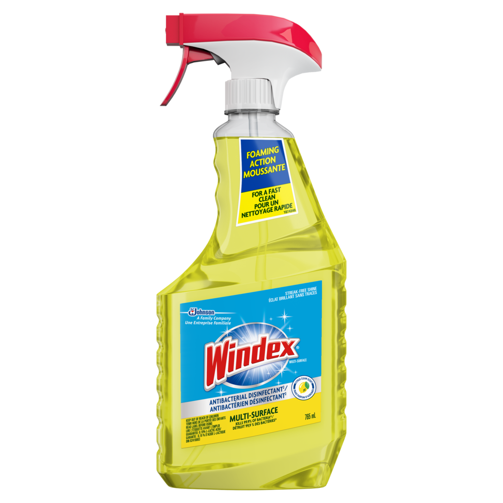 Windex Antibacterial Disinfectant MultiSurface Spray Cleaner, 765mL