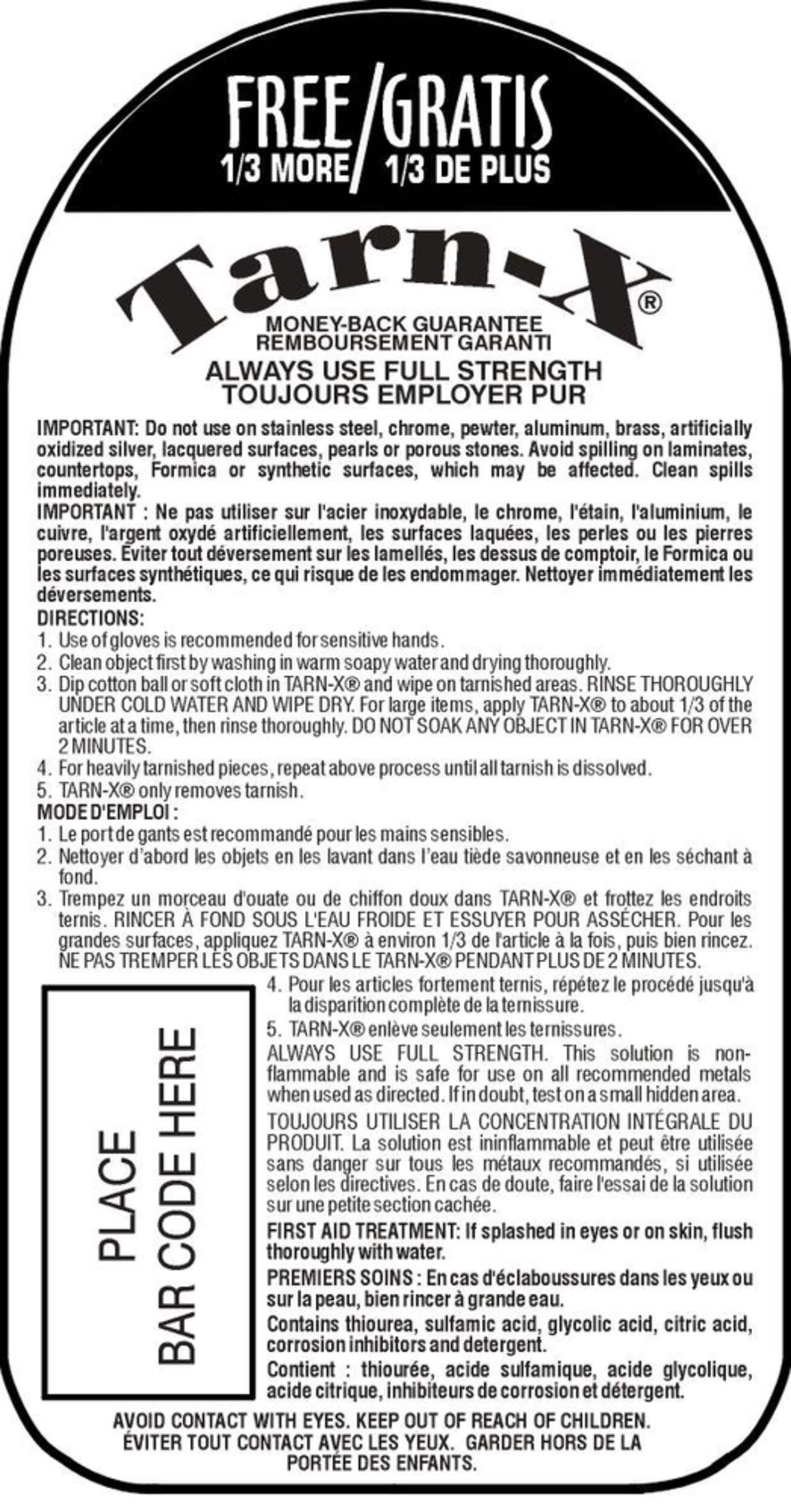 TarnX Wipe & Rinse Tarnish Remover, 473mL Canadian Tire