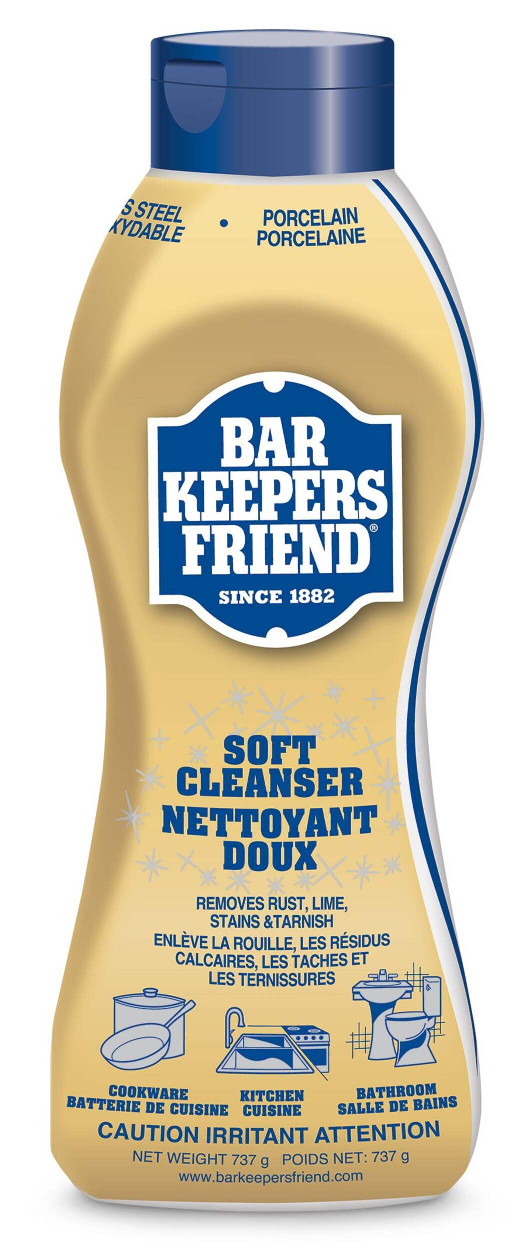 Nettoyant doux tout usage Bar Keepers Friend, 737 g Front_Flat