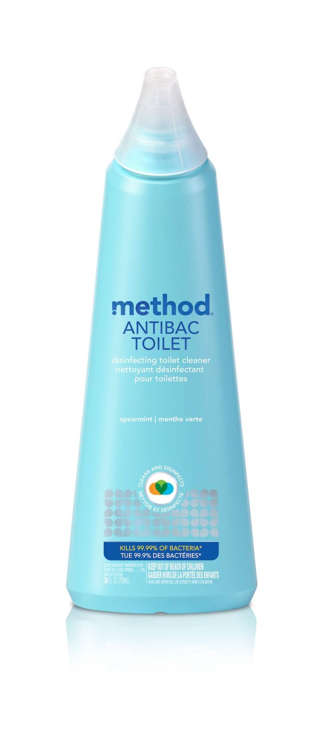 method Toilet Cleaner, Spearmint Scent, 709-mL Front_Flat