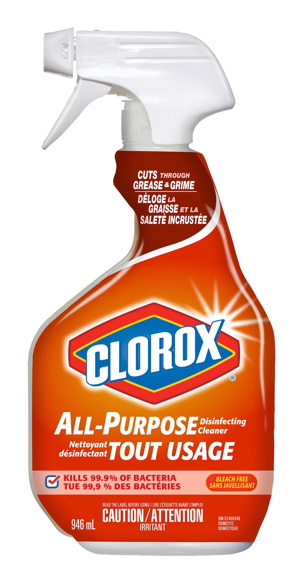 Clorox All Purpose Bleach Free Disinfecting Cleaner, 946mL Canadian Tire