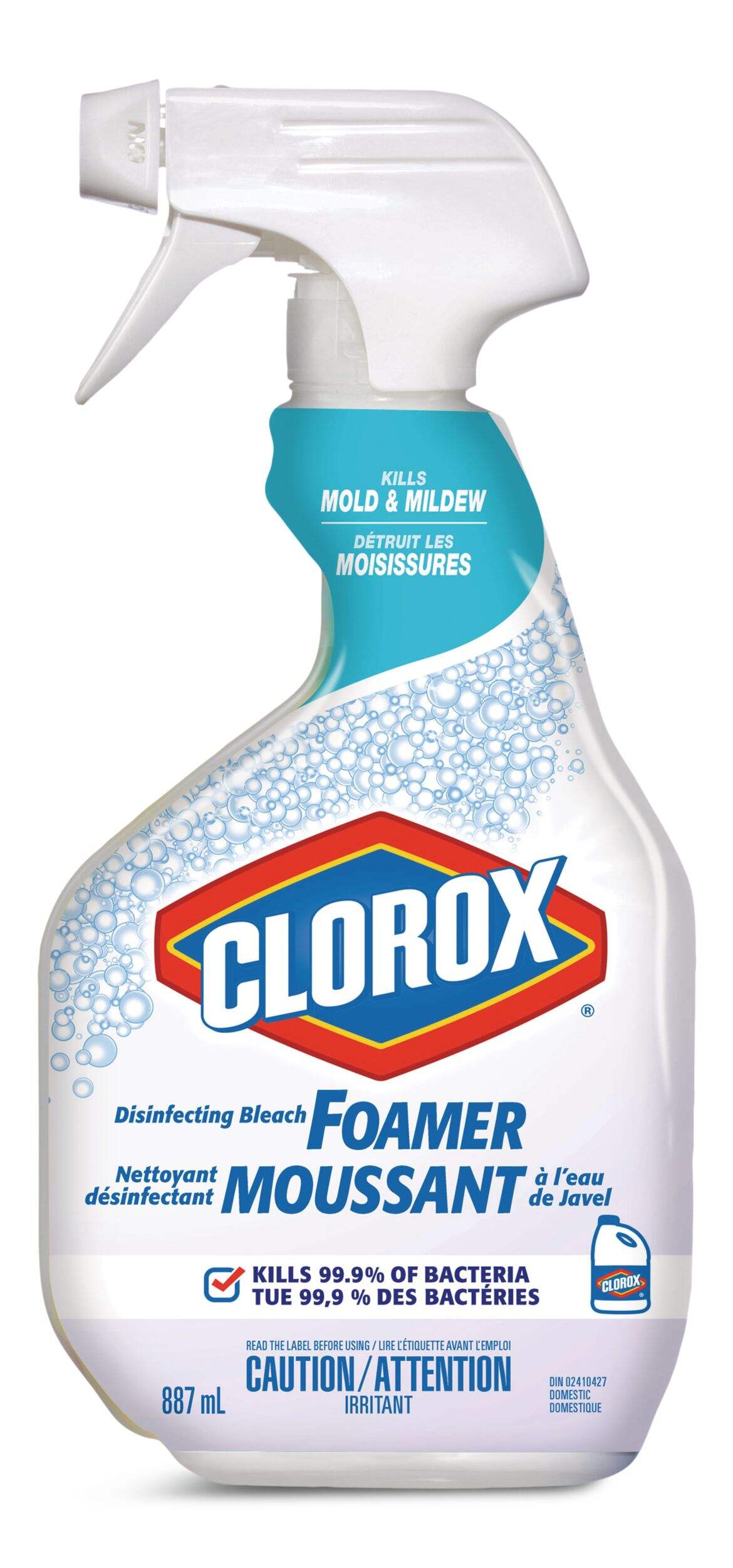 Clorox Disinfecting Bathroom Bleach Foamer Spray, 887-mL Front_Flat