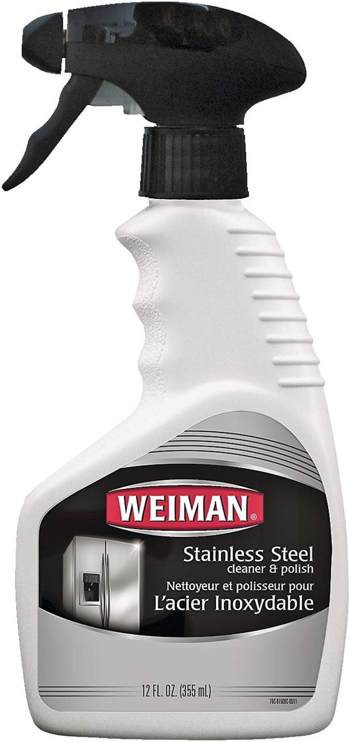 Nettoyant et poli en acier inoxydable pour acier inoxydable Weiman, 355 mL Front_Flat