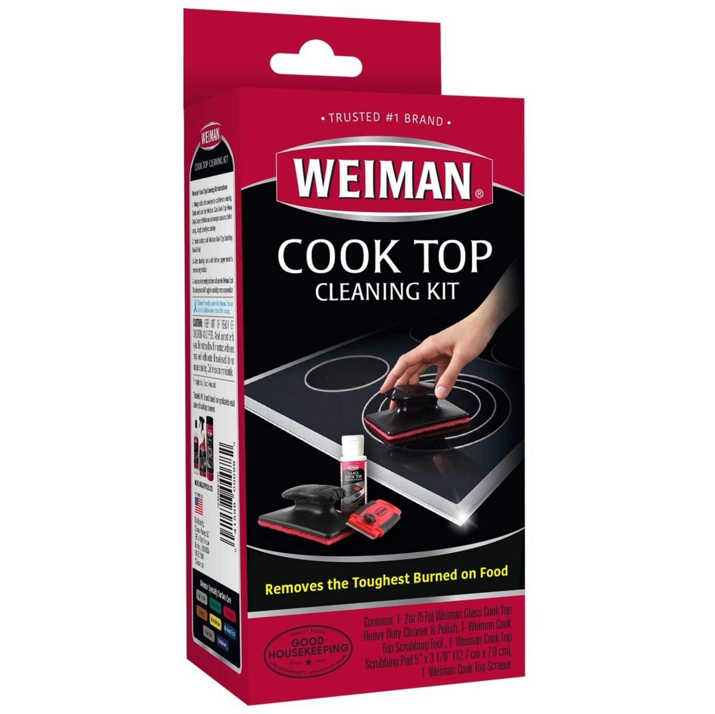 Weiman Complete Glass Cooktop Cleaning Kit, 3pc, Include Scrub Pad