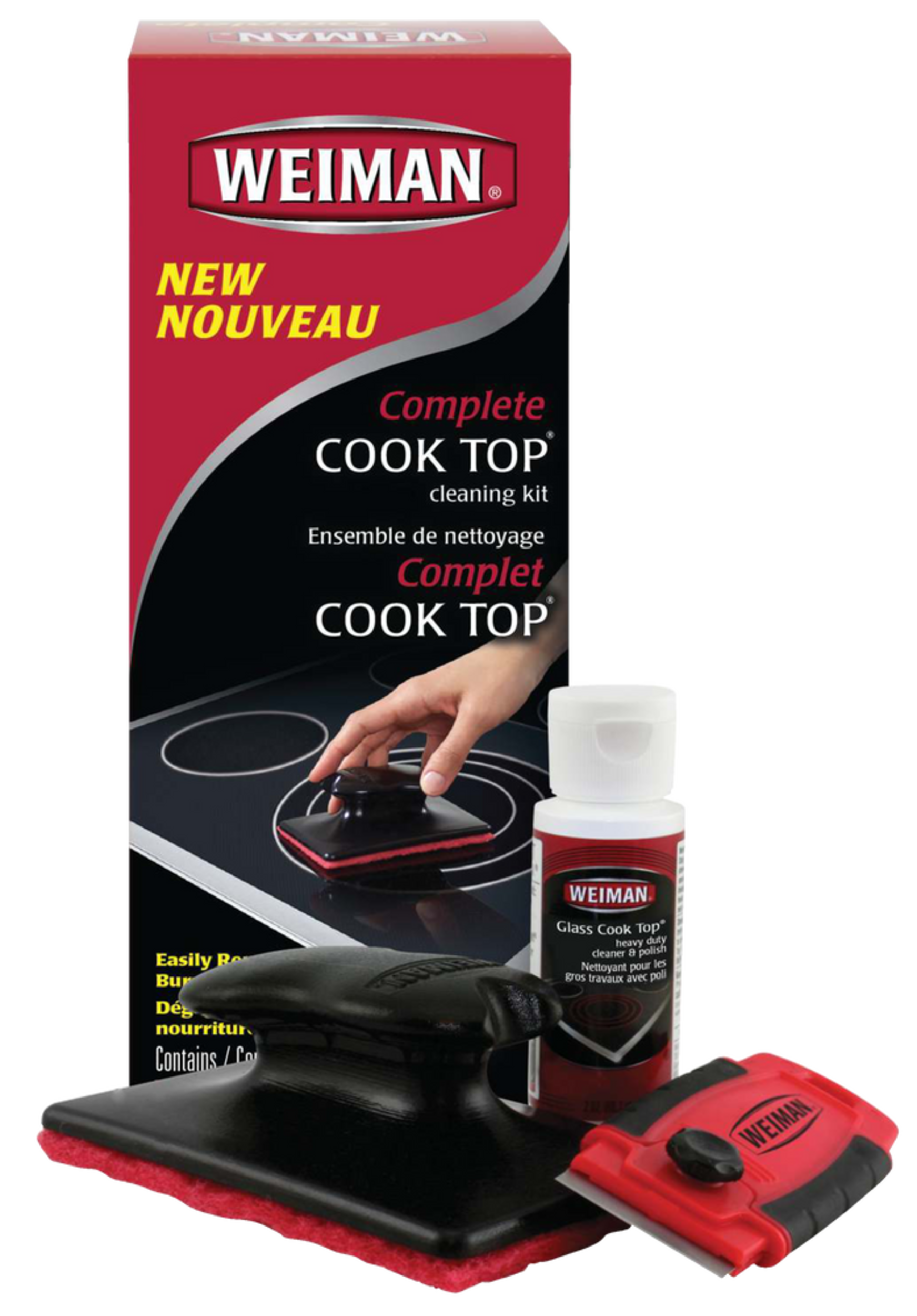 Weiman Complete Glass Cooktop Cleaning Kit, 3pc, Include Scrub Pad