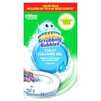 Scrubbing Bubbles Toilet Cleaning Gel Refill, Rainshower Scent, 24 Gel Discs Front_Flat
