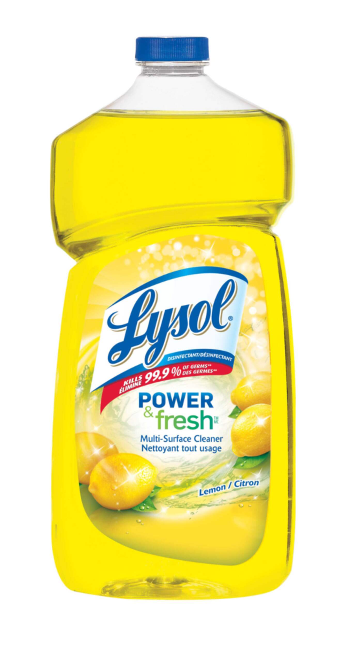 Lysol Power & Free Multi-Surface Cleaner, Lemon, 1.2-L Front_Flat