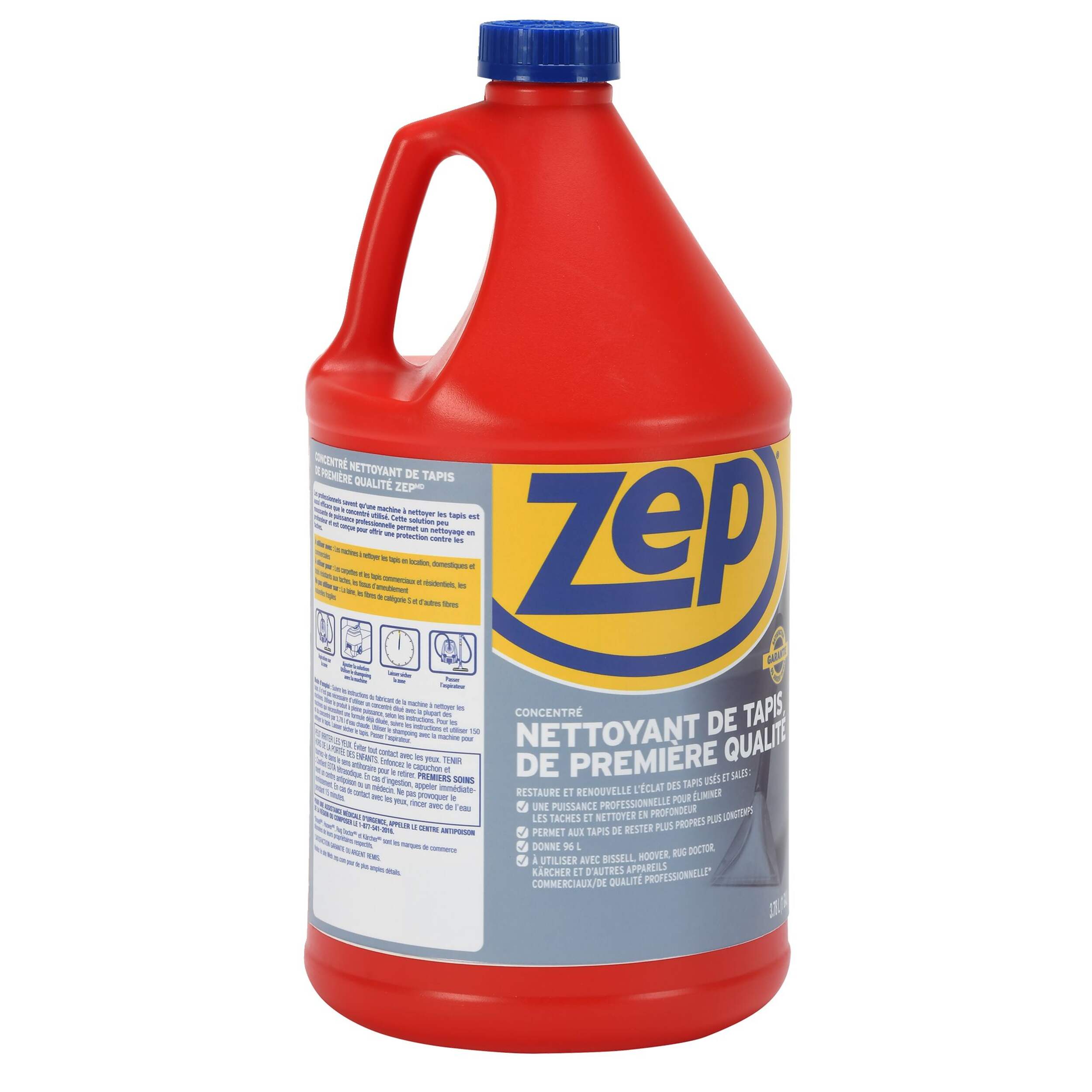 Nettoyant à tapis concentré de qualité supérieure Zep, 3,7 L Front_Three_Fourths_Angled_Right