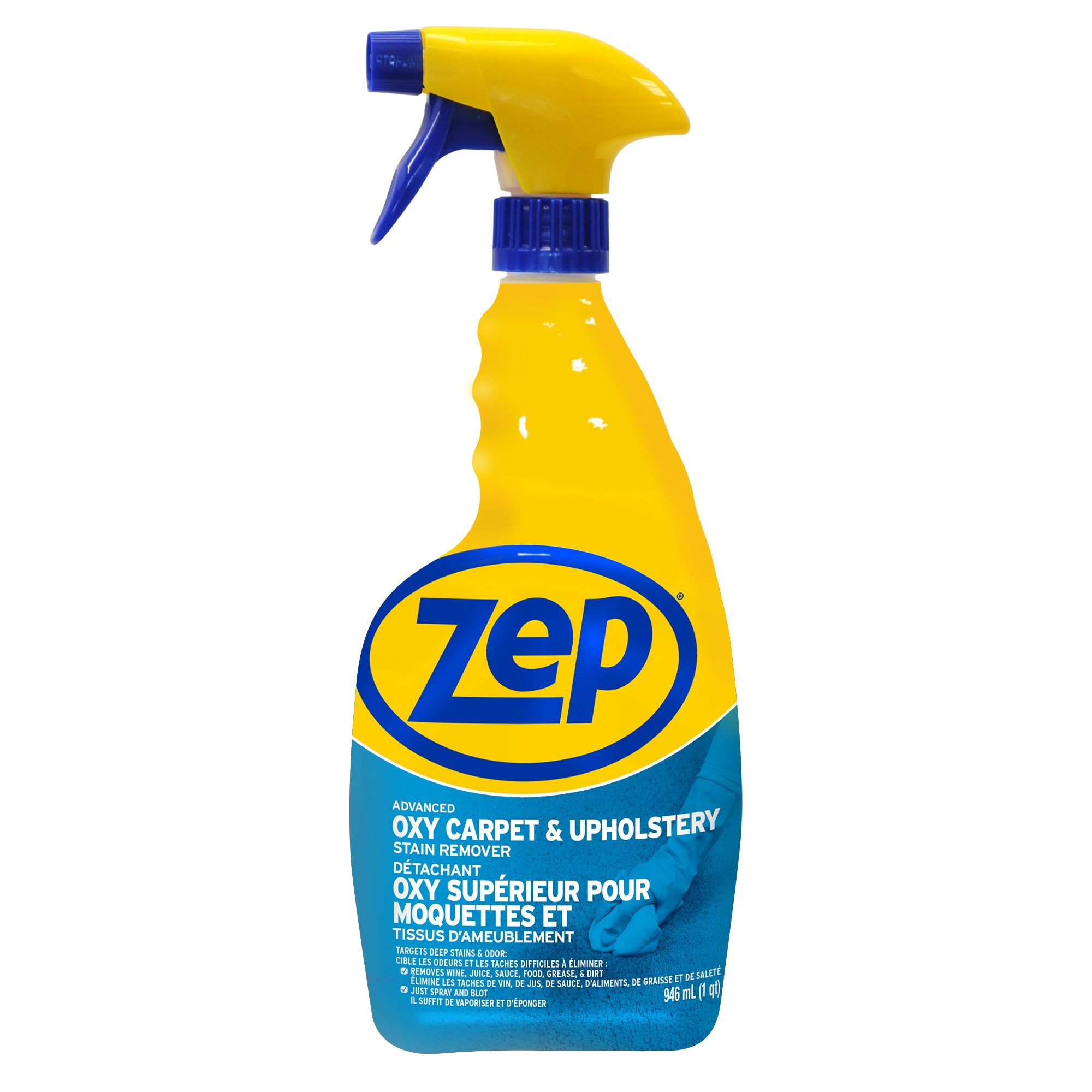 Zep Advanced Oxy Carpet & Upholstery Stain Remover Spray, 946mL
