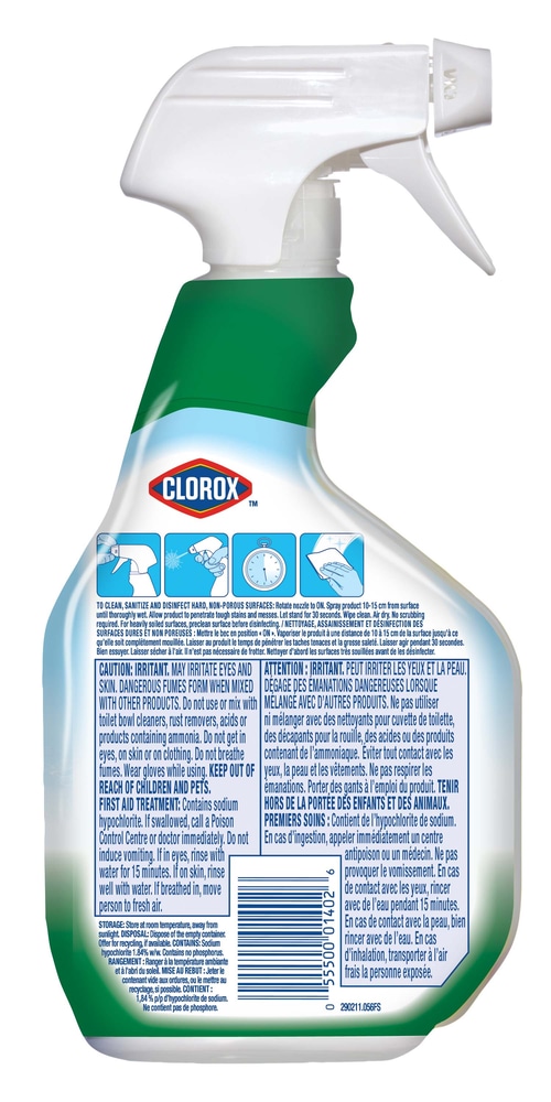 Clorox Cleanup Disinfectant Bleach Cleaner Spray, 946mL Canadian Tire