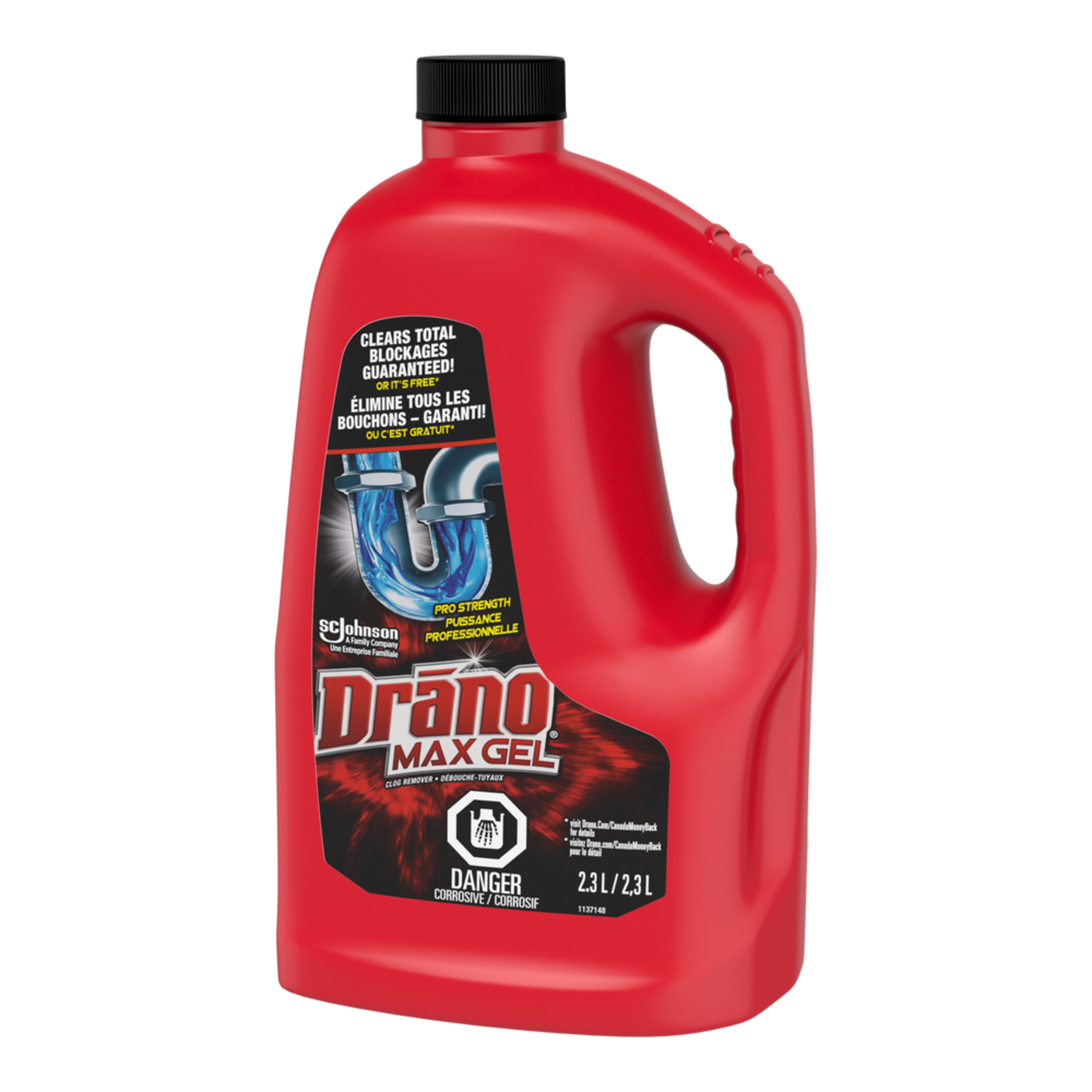 Drano Pro Strength Max Gel Drain Cleaner & Clog Remover, 2.3L