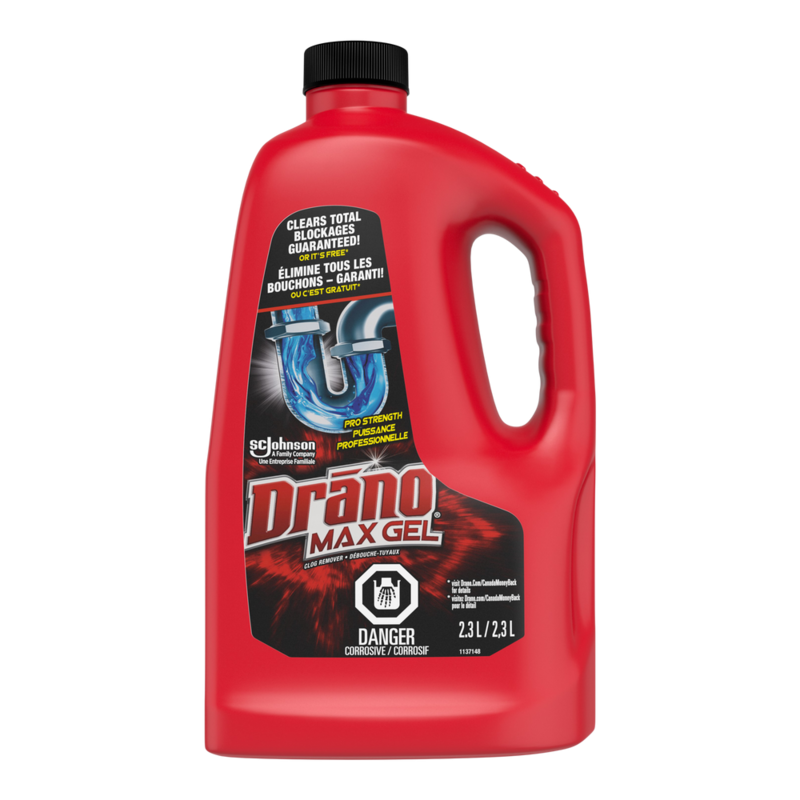 Drano Pro Strength Max Gel Drain Cleaner & Clog Remover, 2.3L