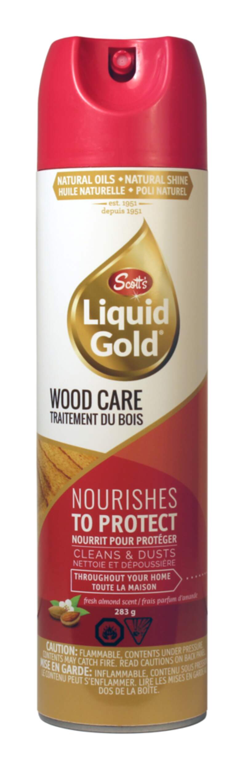 Nettoyant et hydratant en vaporisateur traitement pour le bois à l'huile naturelle Scott's Liquid Gol, parfum d'amande, 293 g Front_Flat