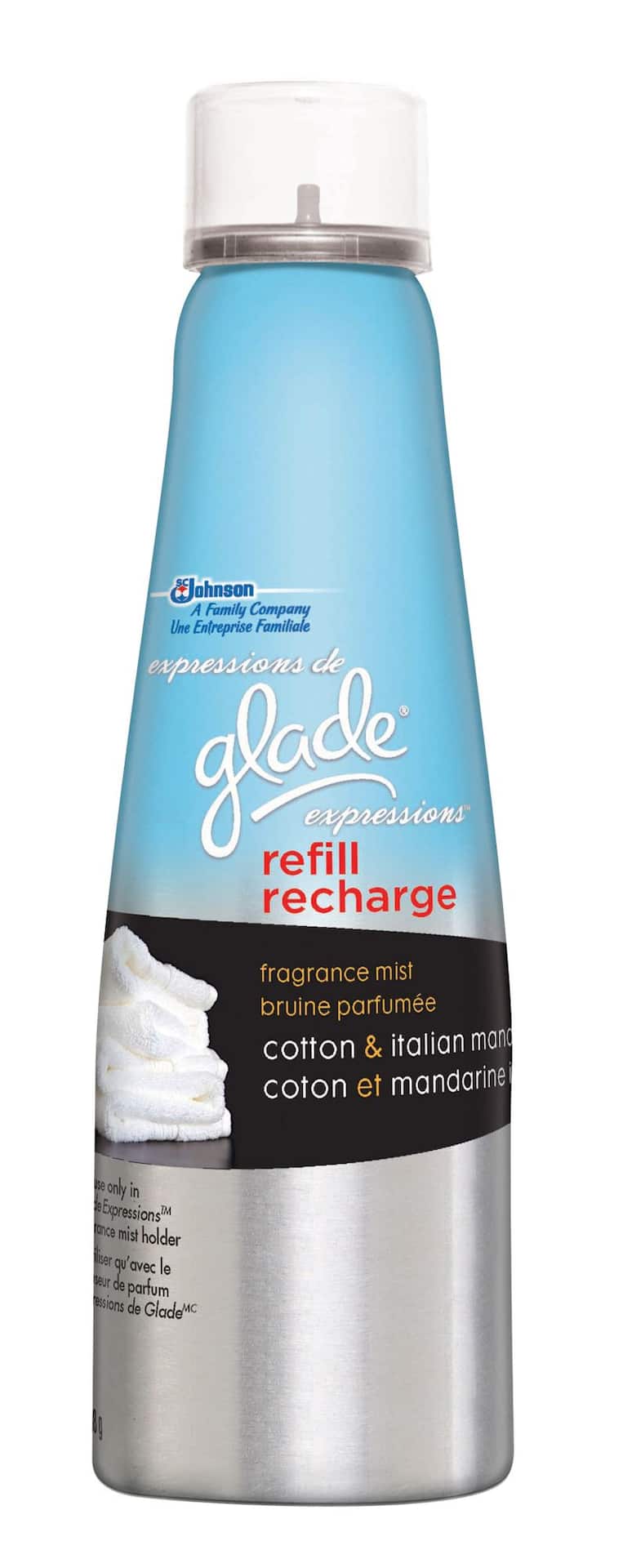 Glade Expressions Fragrance Mist Refill, Cotton & Italian Mandarin