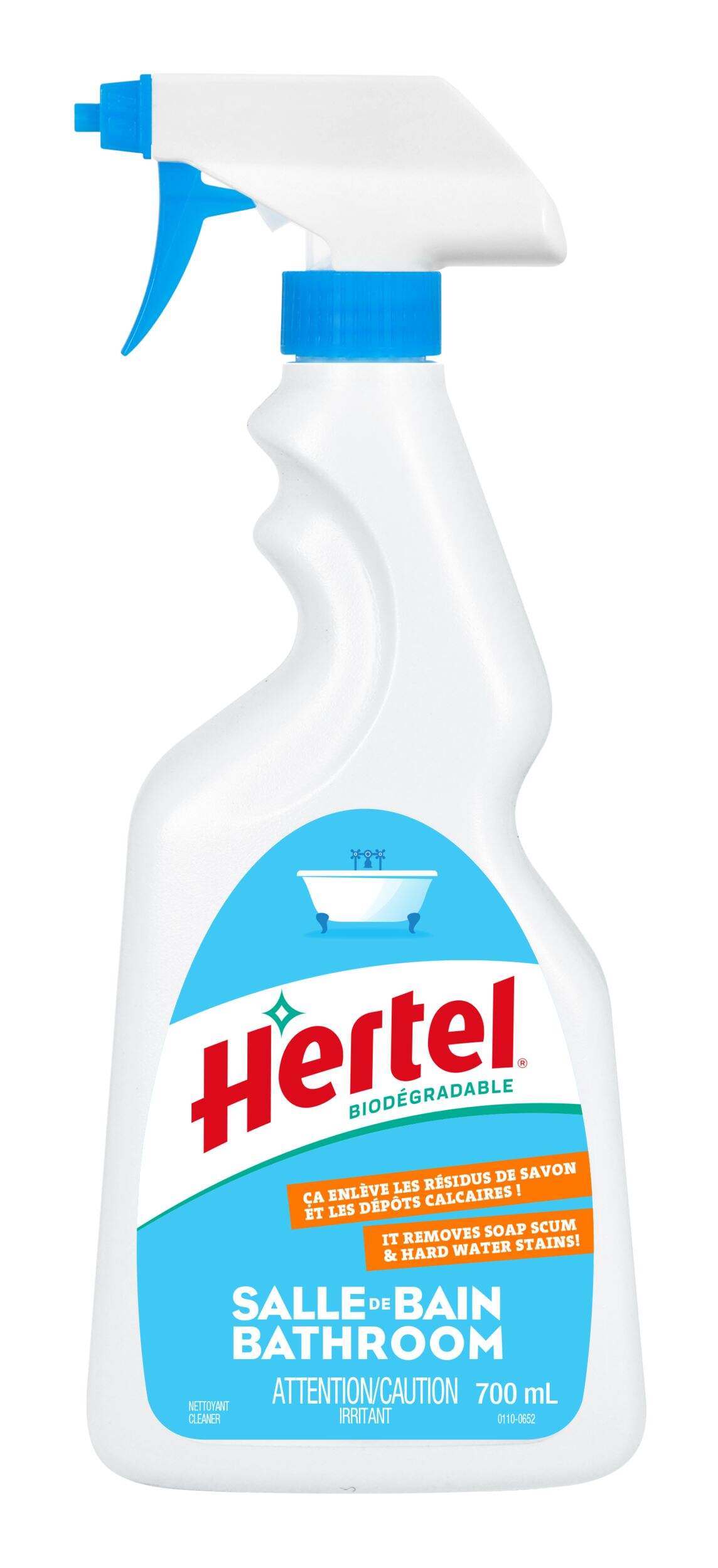 Hertel Bathroom Cleaner Spray, Biodegradeable, 700-mL Front_Flat