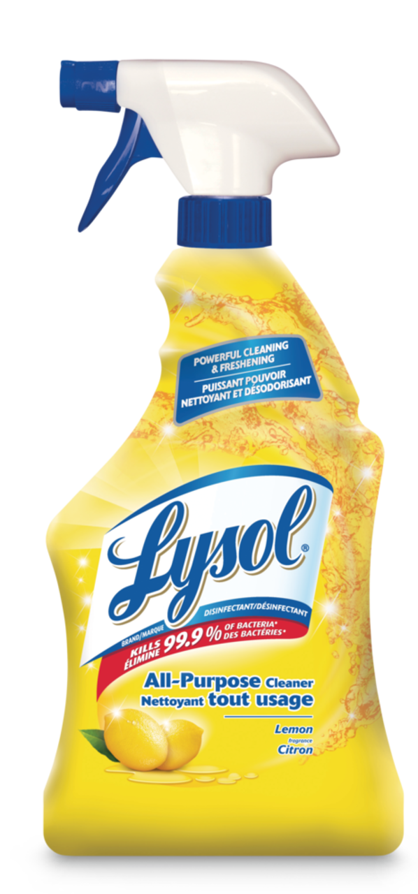 Nettoyant désinfectant en vaporisateur tout usage Lysol, citron, 650 mL