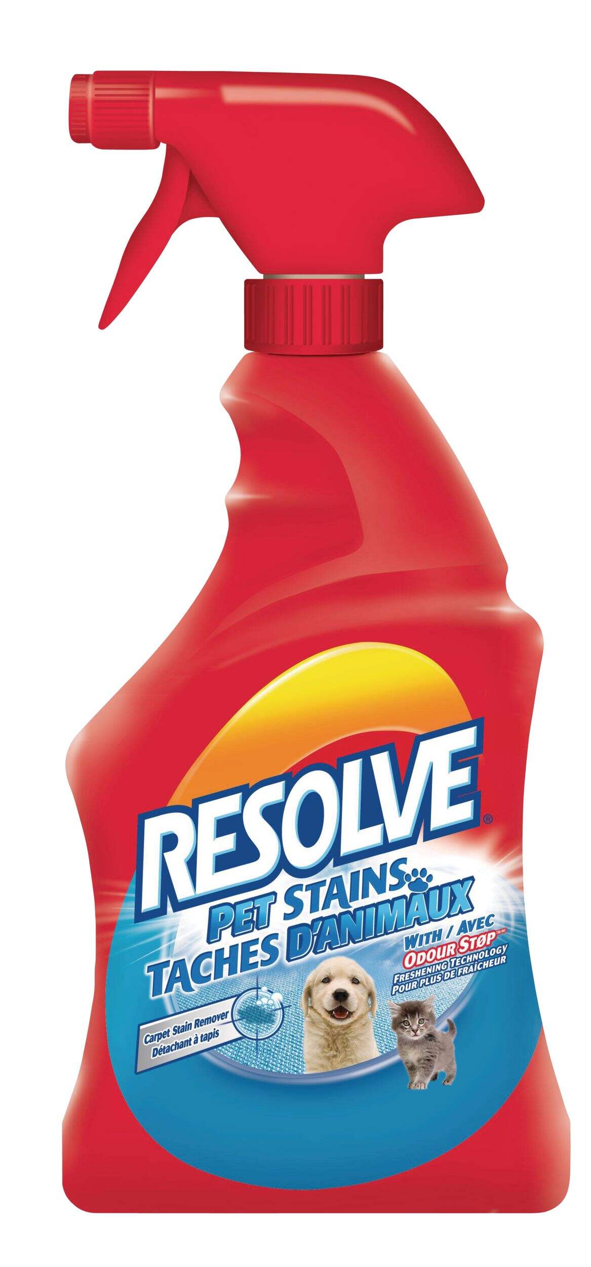 Resolve Pet Stains Carpet Stain Remover Spray with Odour Stop, 650-ml Front_Flat