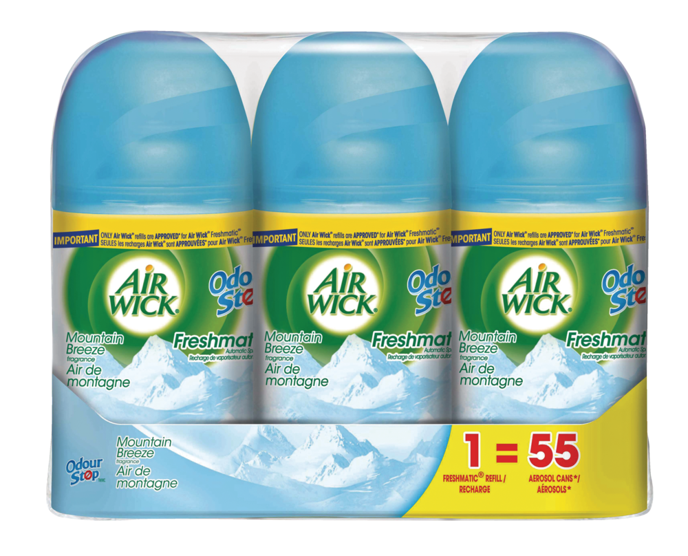 Air Wick Freshmatic Air Freshener, Automatic Spray Kit, Mountain Breeze, 1  Device + 1 Refill - 180 g
