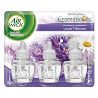 Air Wick 3-pk Scented Oil Air Freshener Refill, Lavender & Chamomile Scent